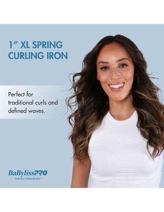 BaByliss PRO Nano Titanium Extended Barrel Curling Iron 1-inch