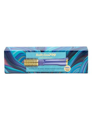 BaByliss PRO Nano Titanium Rotating Ionic Hot Air Brush Set Purple