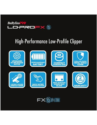 BaByliss PRO Fxone Lo-profx High Performance Low-profile Clipper Silver
