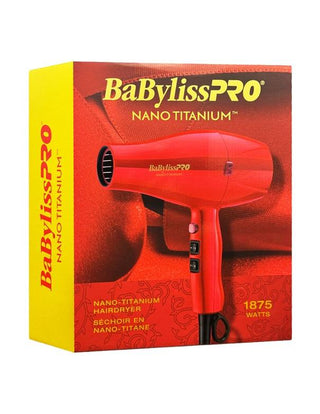 BaByliss PRO Nano Titanium Ionic Hairdryer Red