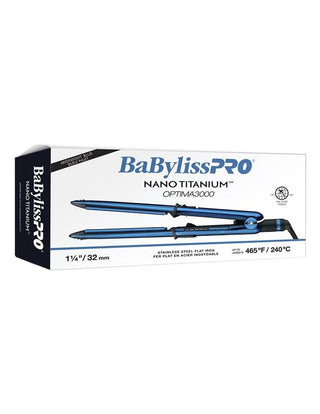 BaByliss PRO Nano Titanium Optima Stainless Steel Flat Iron Midnight Blue 1-1/4
