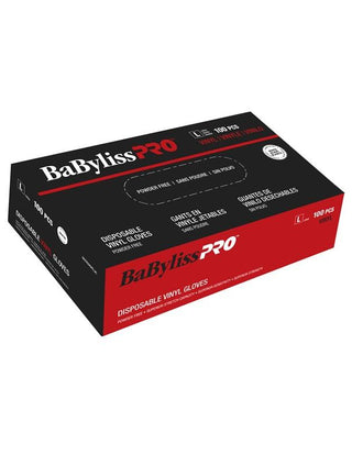 BaByliss PRO Disposable Vinyl Gloves Large White