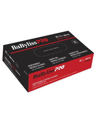 BaByliss PRO Disposable Nitrile Gloves Extra-Large Black