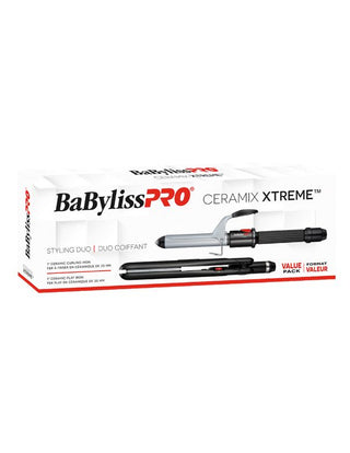 BaByliss PRO Ceramix Xtreme Curling Iron and Flat Iron Duo