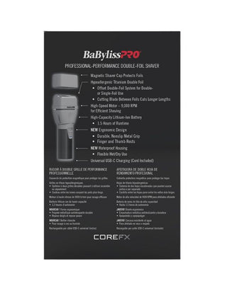 BaByliss PRO-BaByliss PRO COREFX Professional-performance Double-Foil Shaver-