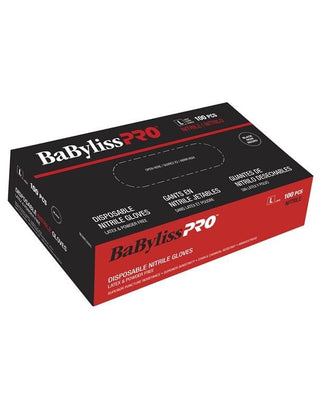BaByliss PRO-BaByliss PRO Disposable Nitrile Gloves Large Black-