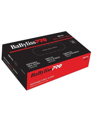 BaByliss PRO-BaByliss PRO Disposable Vinyl Gloves Medium Black-