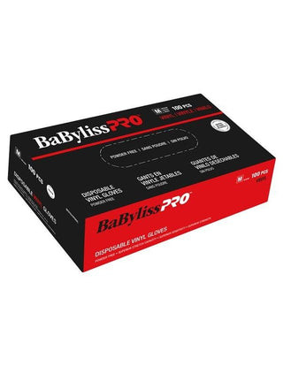 BaByliss PRO-BaByliss PRO Disposable Vinyl Gloves Medium White-