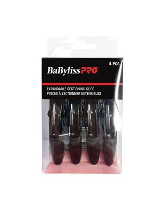 BaByliss PRO-BaByliss PRO Expandable Sectioning Clips Black 4pc-