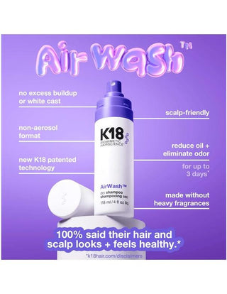 K18-K18 AirWash Dry Shampoo - 118ml-