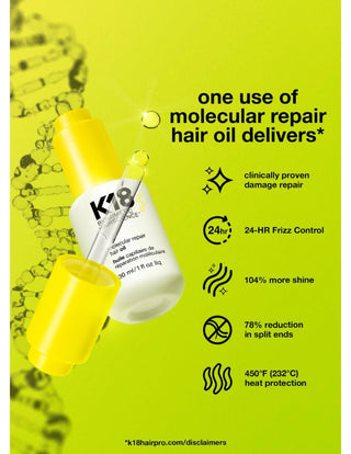 K18-K18 Molecular Repair Hair Oil - 30ml-