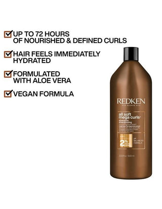 Redken-Redken All Soft Mega Curls Shampoo - 1L-